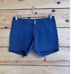 Prana Halle Shorts Womens 6 Blue Hiking Climbing Zion Stretch Ripstop Outdoor